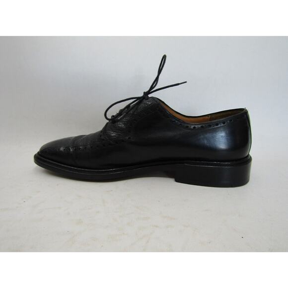 Mezlan Mens Size 9.5 M Black Leather Ostrich Leg Oxford Dress Shoes main image 10